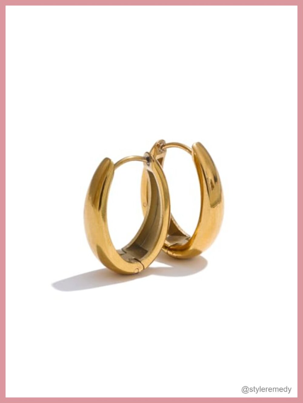 18K Gold Plated Hoop Earrings for Women Lightweight Hypoallergenic